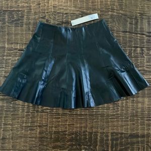 COPY - NWT Mustard Seed faux black leather skort